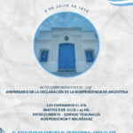 ACTO CONMEMORATIVO DEL 209  º ANIVERSARIO DE LA DECLARACIÓN DE LA INDEPENDENCIA DE ARGENTINA