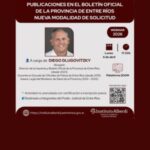 PUBLICACIONES EN EL BOLETÍN OFICIAL DE LA PROVINCIA DE ENTRE RÍOS NUEVA MODALIDAD DE SOLICITUD